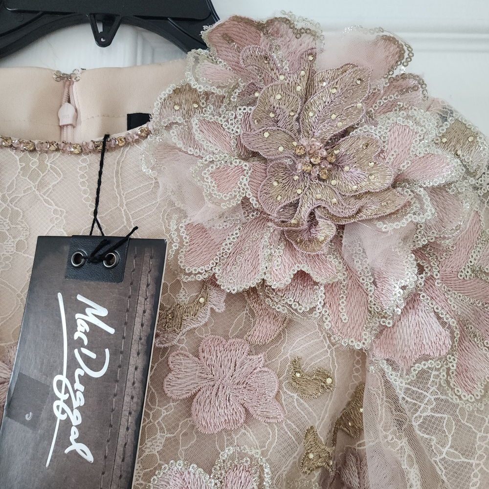 Mac Duggal Floral Lace Dress